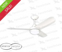 Hunter Pacific X-Over 3 Blade DC 56" Ceiling Fan with Wall Control with 18W CCT LED Light - White